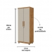 Armário Multiuso Ouro 2 Portas Com Chave Ipe Off White